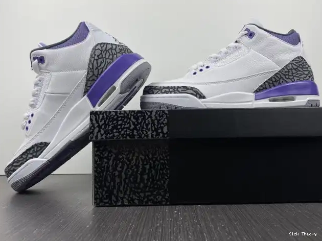 Kicktheory 'Dark Retro 3 Jordan Iris' Air CT8532-105 0624